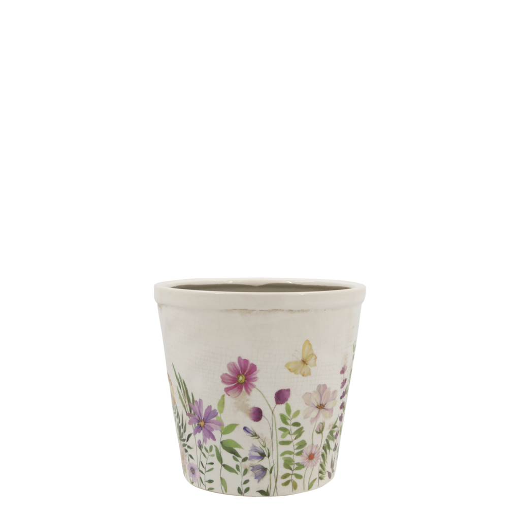 Avignon Blumentopf mit Blumenmotiv