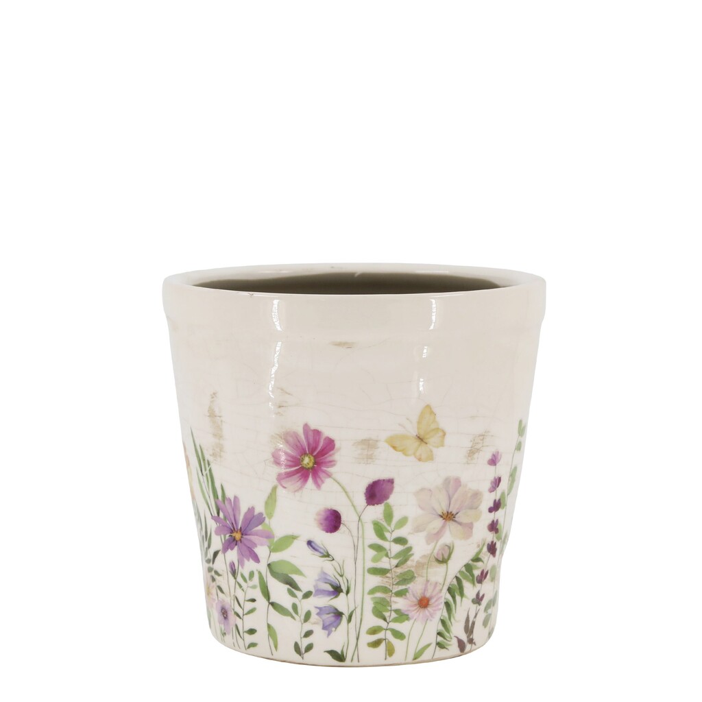 Chic Antique Avignon Blumentopf mit Blumenmotiv online kaufen bei SKANDEKO