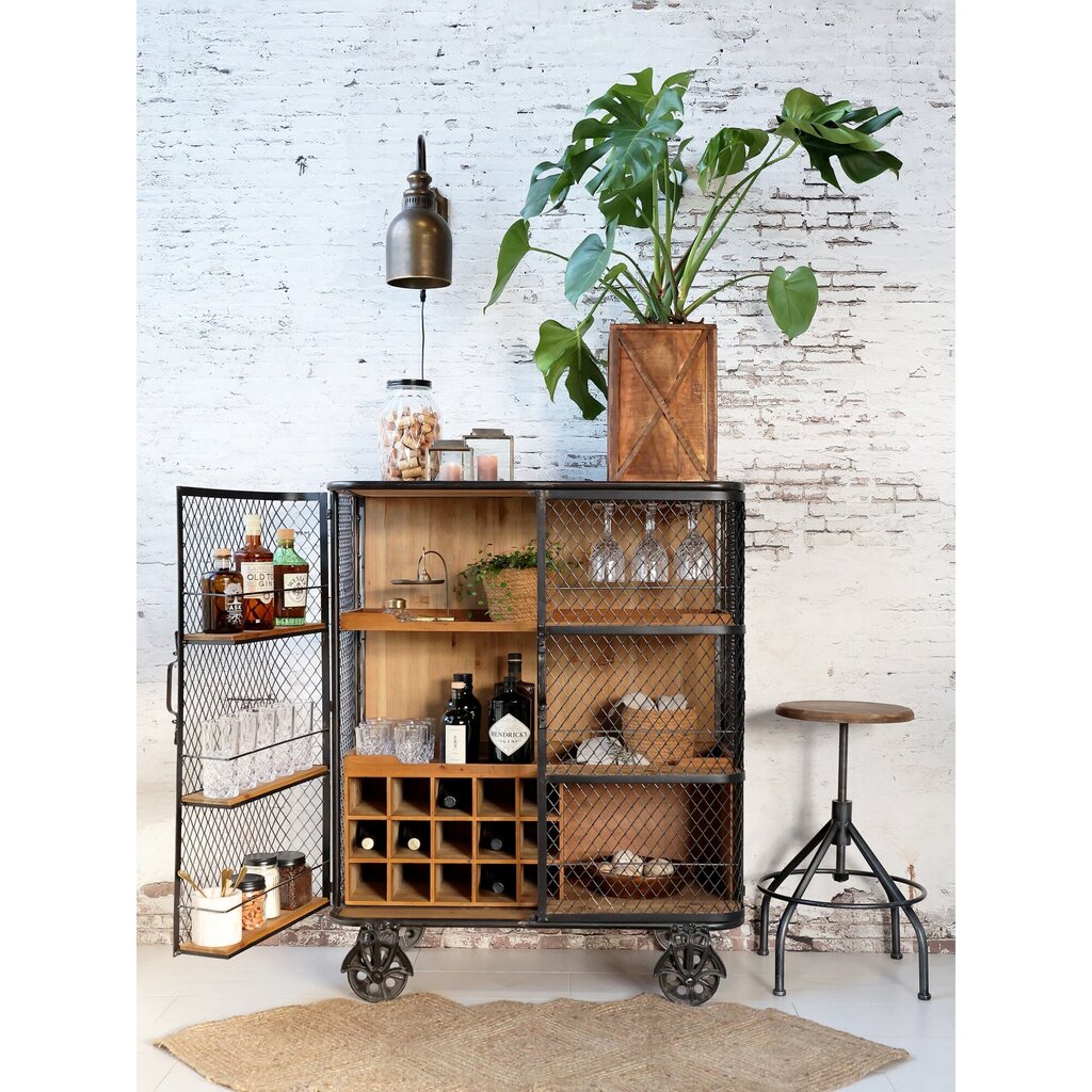 Chic Antique Barschrank auf Rädern online kaufen bei SKANDEKO (Ansicht 2)