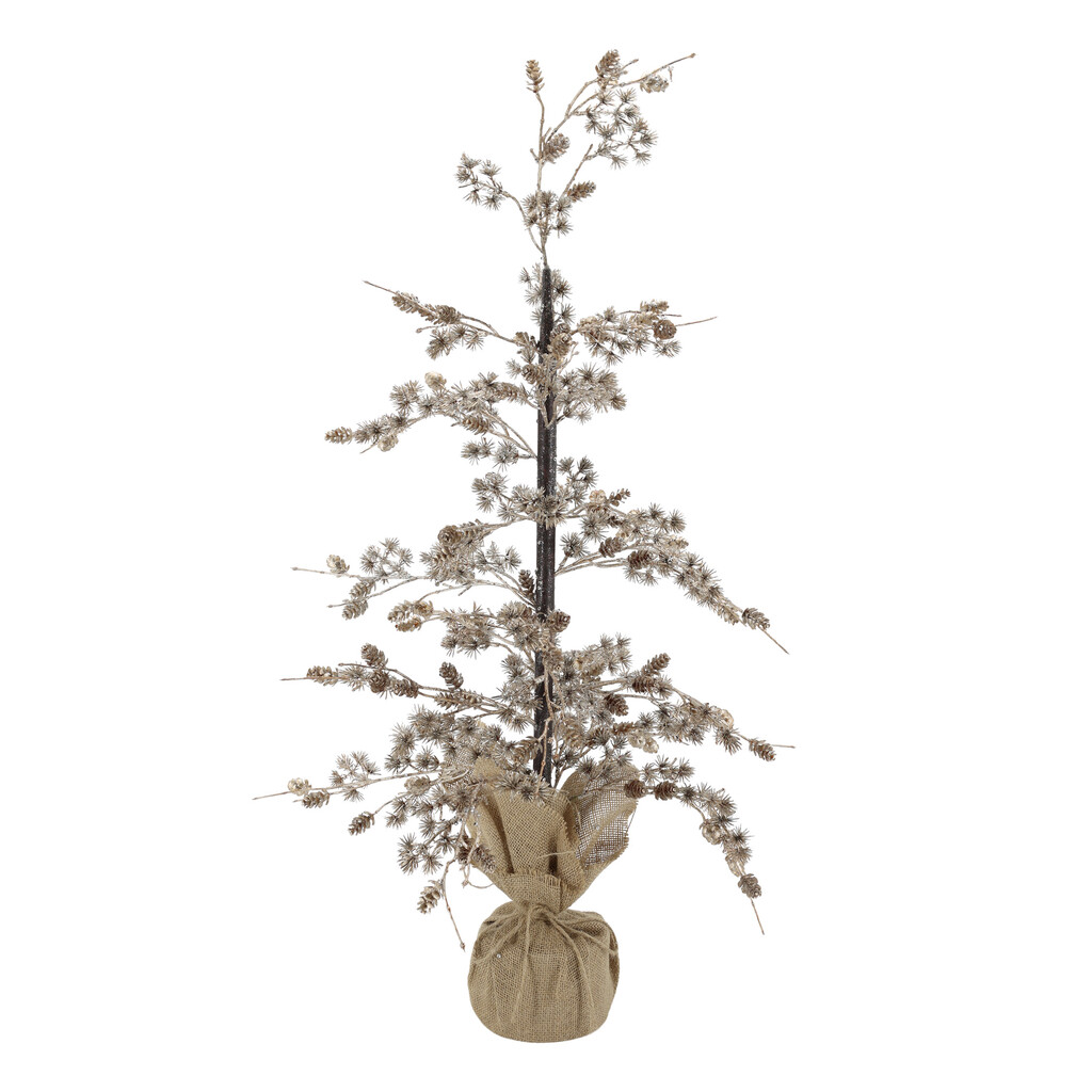 Chic Antique Künstlicher Weihnachtsbaum mit Zapfen und Glitzer Antik Gold online kaufen bei SKANDEKO