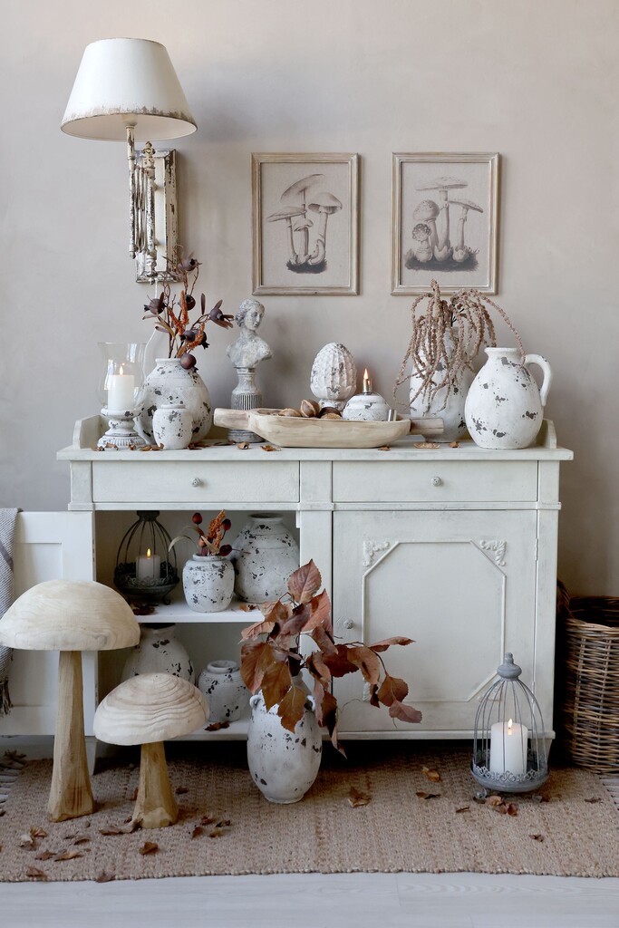 Chic Antique Bild mit Pilzmotiv und Naturrahmen online kaufen bei SKANDEKO (Ansicht 2)