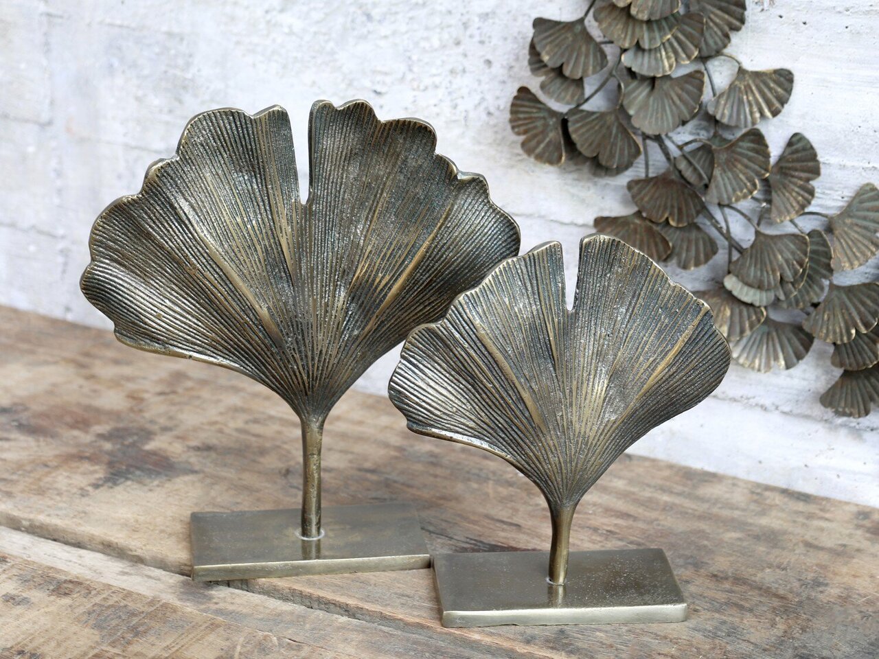 Chic Antique Blatt Dekor auf Fuß online kaufen bei SKANDEKO (Ansicht 2)