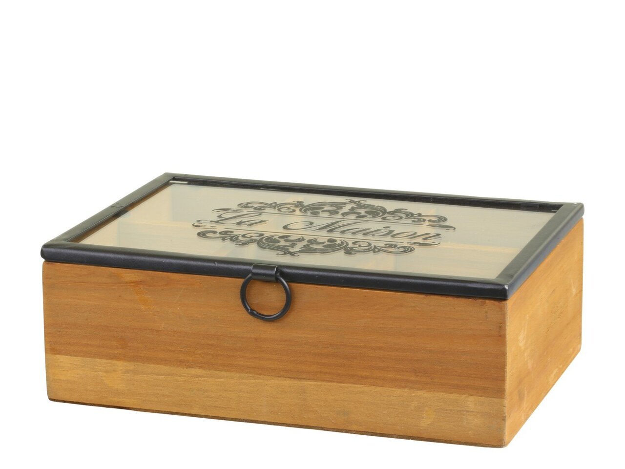 Chic Antique Box mit Druck und 6 Fächern online kaufen bei SKANDEKO