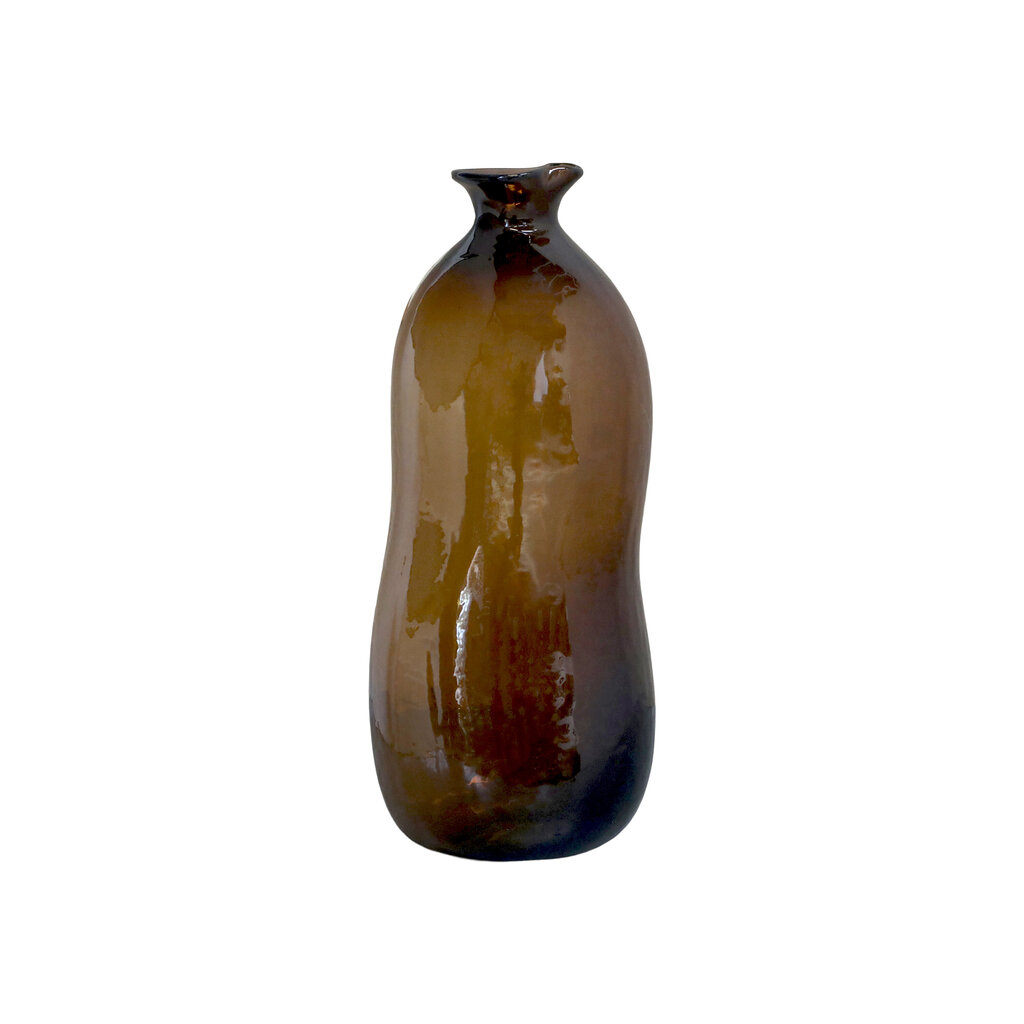 Chic Antique Braune Vase aus Glas online kaufen bei SKANDEKO
