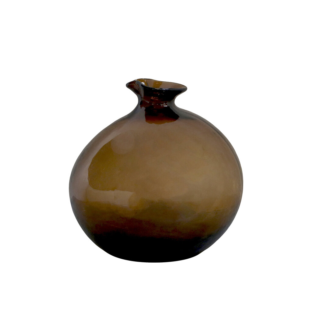 Braune Vase aus Glas