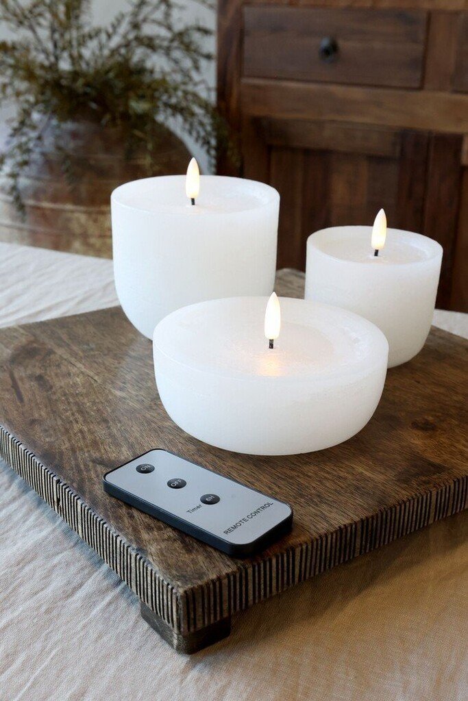 Chic Antique LED-Stumpenkerze Cenon rustikal online kaufen bei SKANDEKO (Ansicht 2)