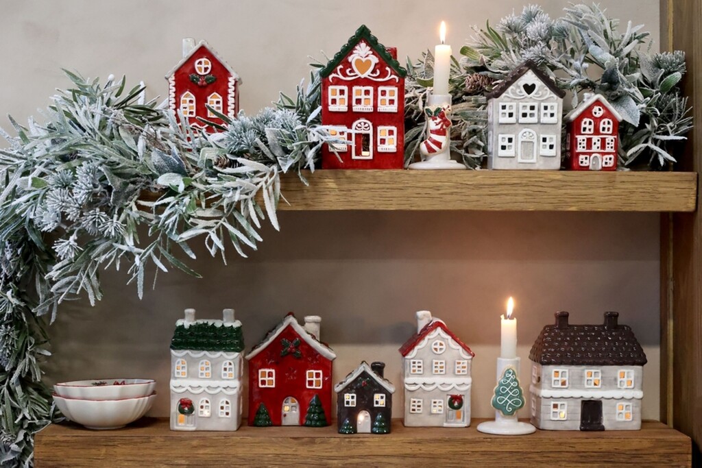 Chic Antique Lichthaus Chamonix Keramik Haus für Teelichter - Französisch Grau online kaufen bei SKANDEKO (Ansicht 2)