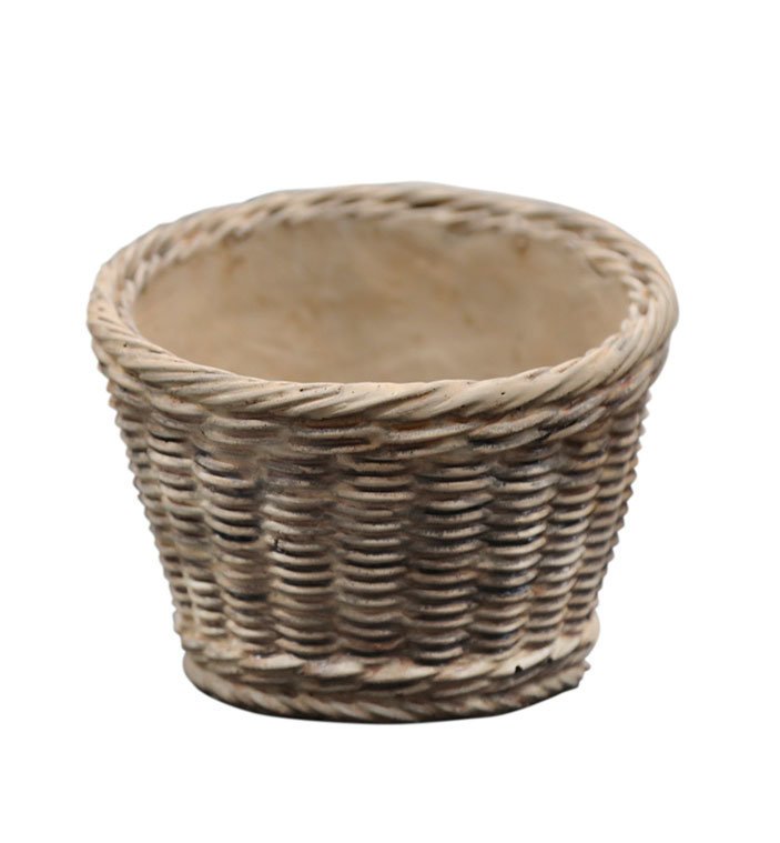 Chic Antique Corte Übertopf mit Flechtmuster