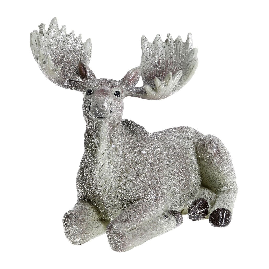Chic Antique Deko Elch Aufsteller mit Glitzer online kaufen bei SKANDEKO