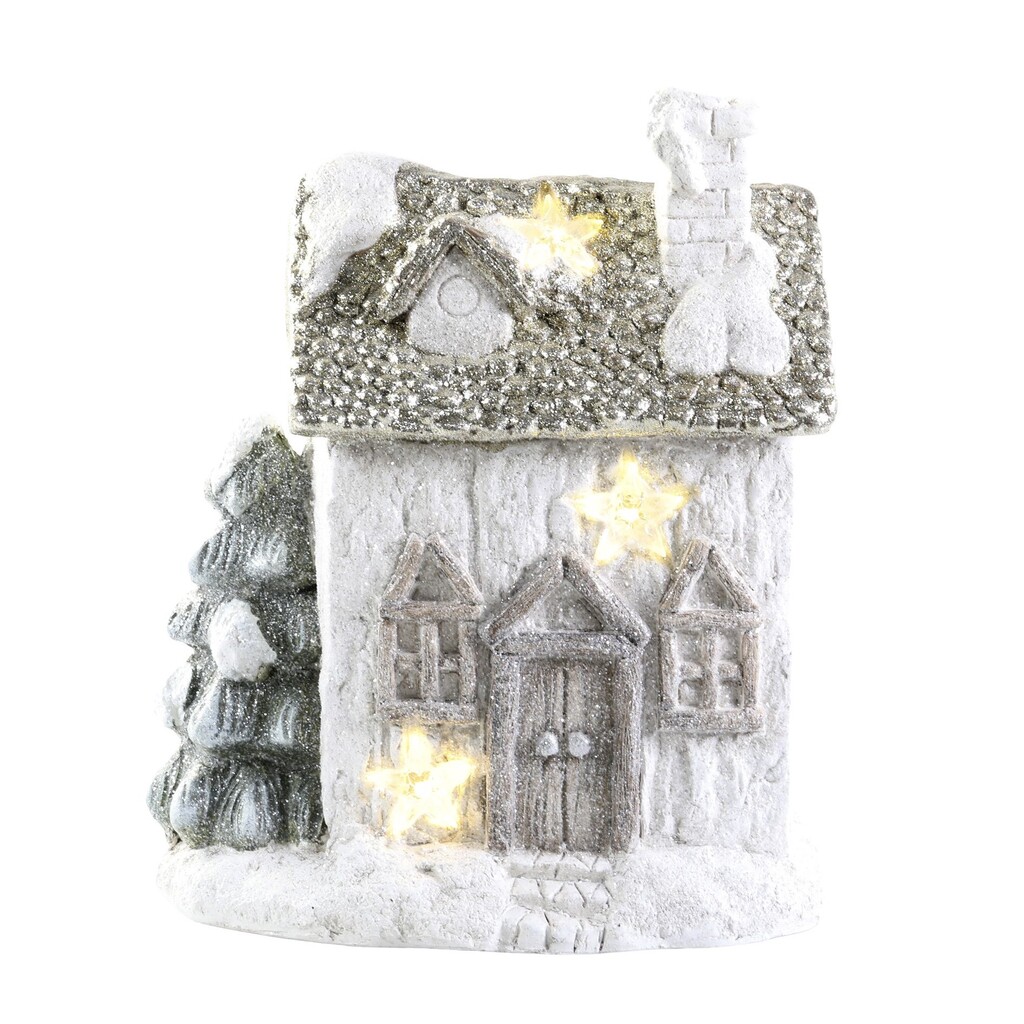 Chic Antique Deko Haus mit LED Stern online kaufen bei SKANDEKO
