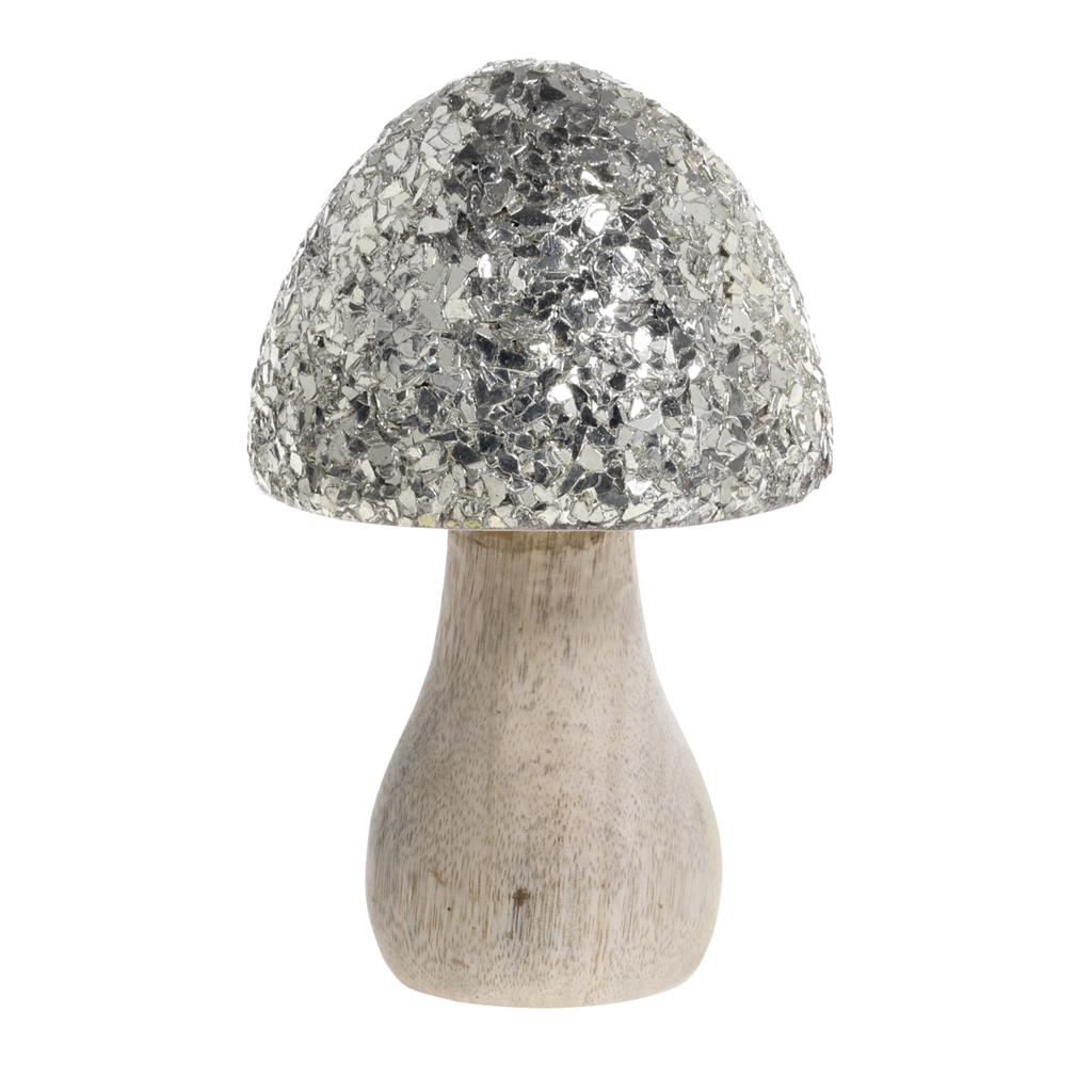 Chic Antique Deko Pilz mit glitzerndem Schirm online kaufen bei SKANDEKO