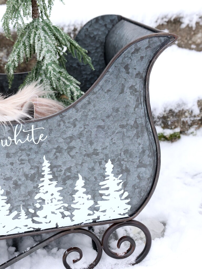 Chic Antique Deko Schlitten mit Motiv online kaufen bei SKANDEKO (Ansicht 2)