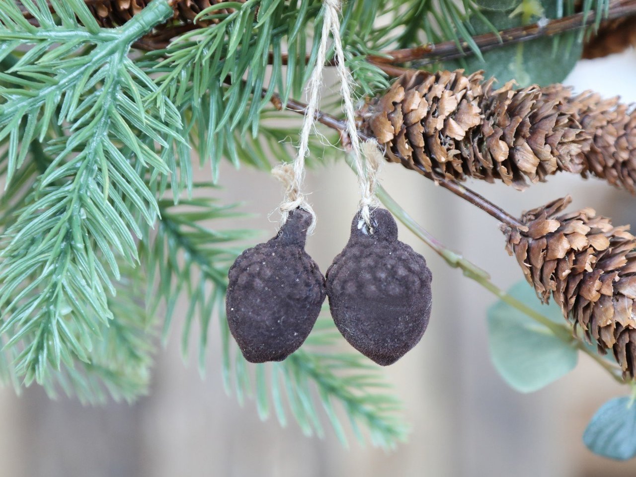Chic Antique Baumschmuck Eichelnuss Velours online kaufen bei SKANDEKO (Ansicht 2)