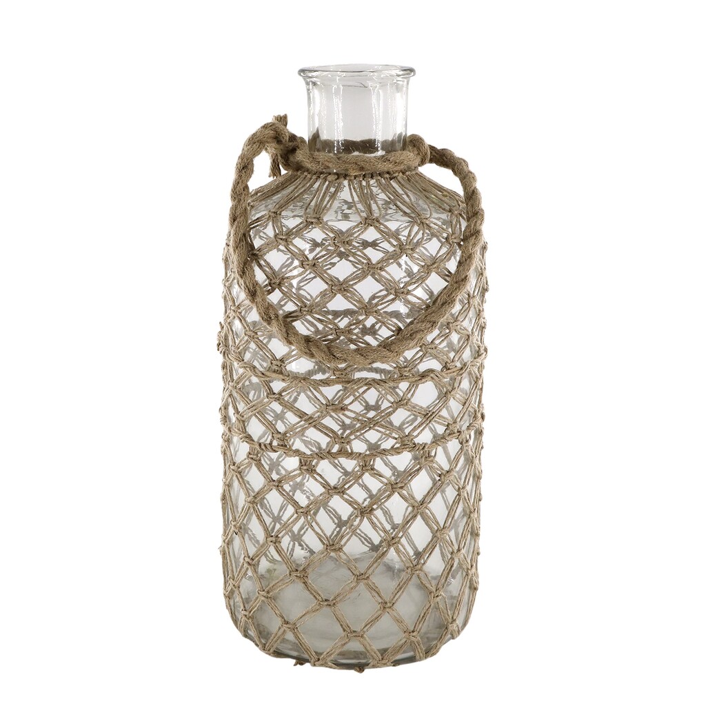 Chic Antique Flasche mit Geflecht und Henkel online kaufen bei SKANDEKO