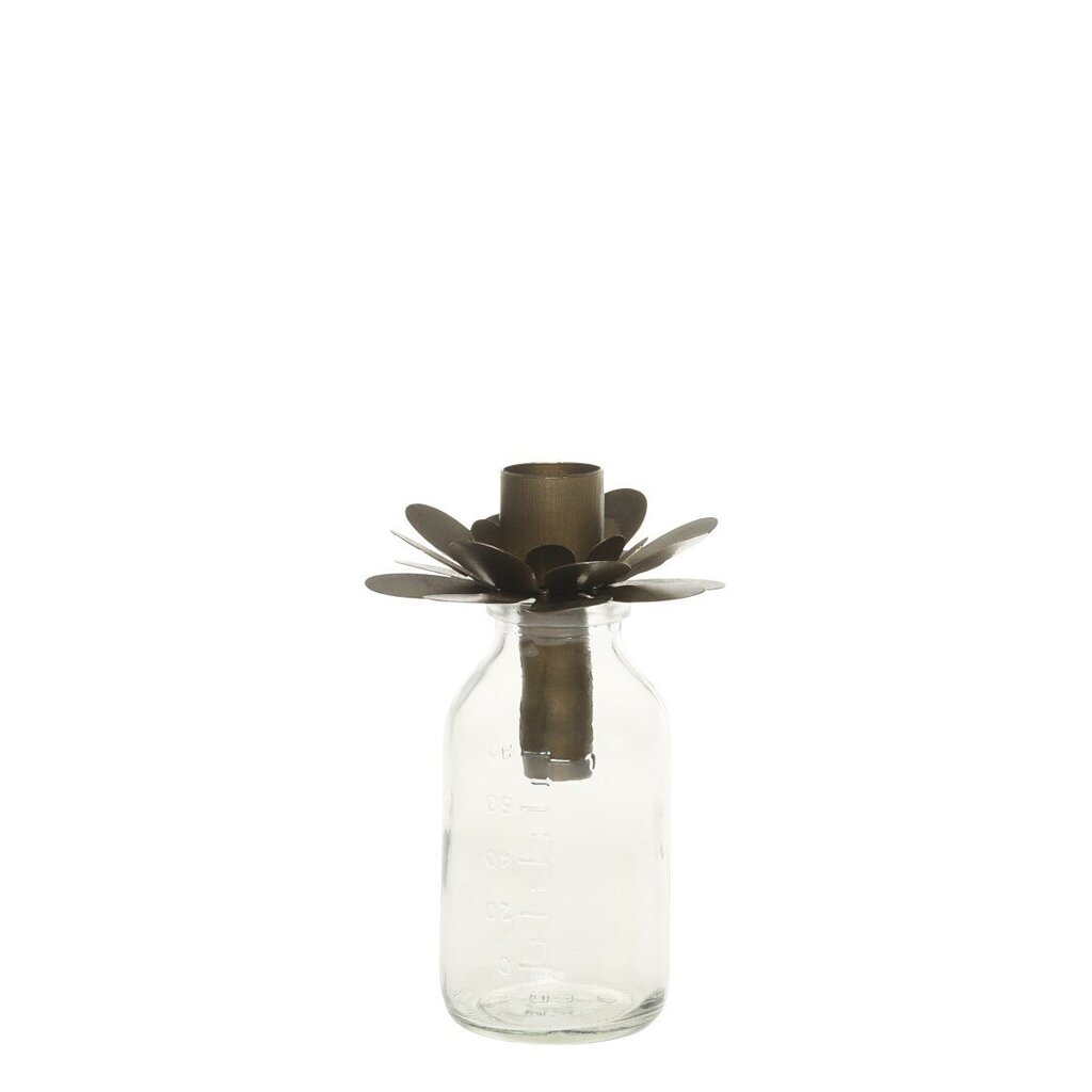 Flasche mit Kerzenhalter