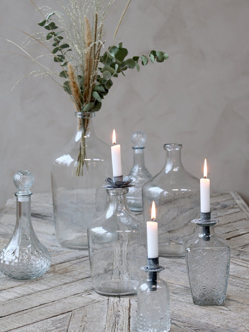 Chic Antique Flaschenaufsatz Kerzenhalter mit dekorativem Rand online kaufen bei SKANDEKO (Ansicht 2)