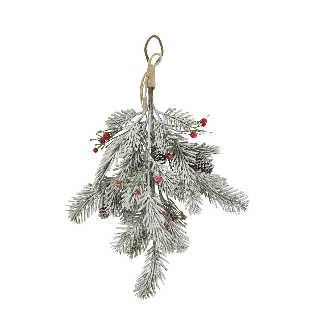 Chic Antique Künstlicher Deko-Zweig mit Schnee und Beeren online kaufen bei SKANDEKO