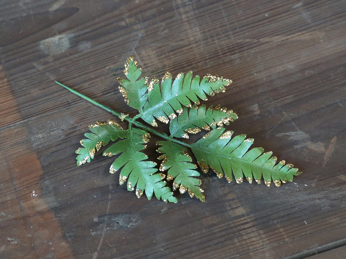 Chic Antique Fleur Blatt mit Glitzer online kaufen bei SKANDEKO (Ansicht 2)