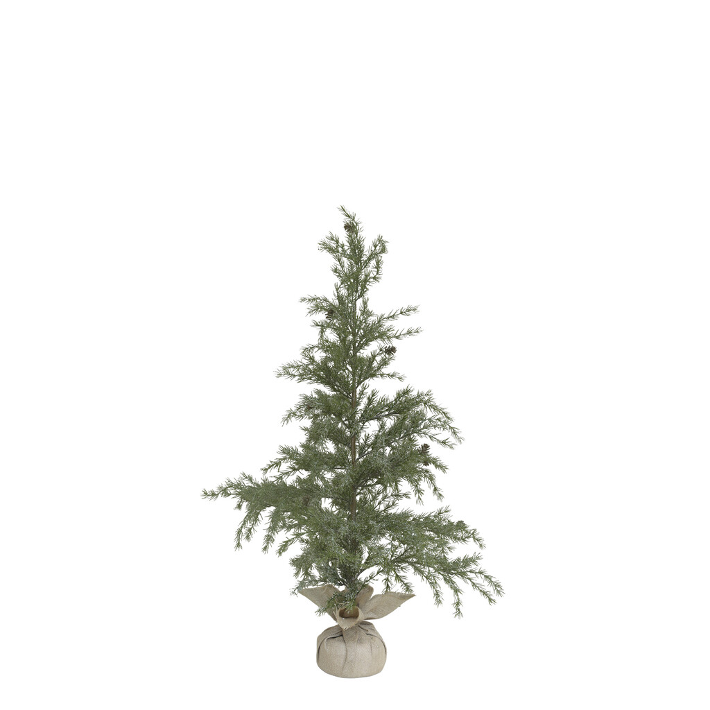 Künstlicher Tannenbaum mit Zapfen & Schnee
