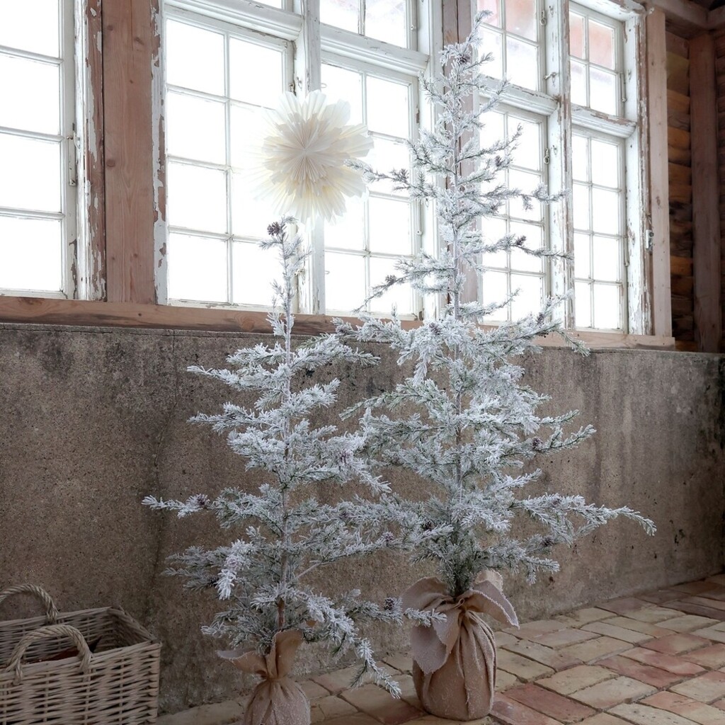 Chic Antique Künstlicher Tannenbaum Fleur mit Zapfen & Schnee online kaufen bei SKANDEKO (Ansicht 2)