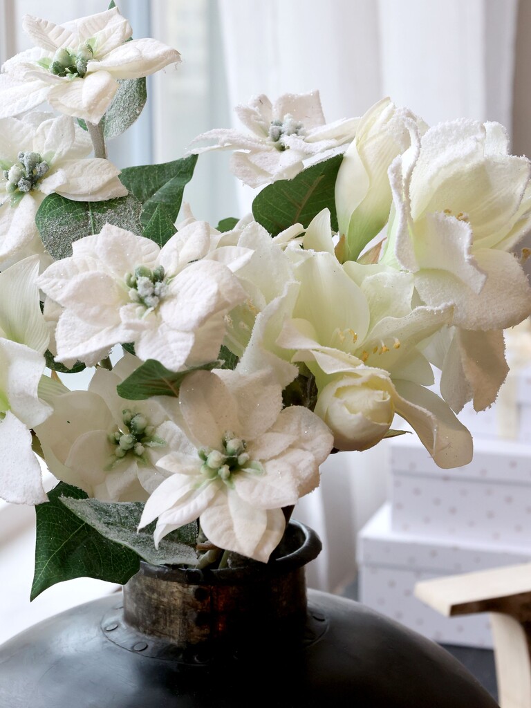 Chic Antique Fleur Weihnachtsstern mit Schnee und Glitzer online kaufen bei SKANDEKO (Ansicht 2)