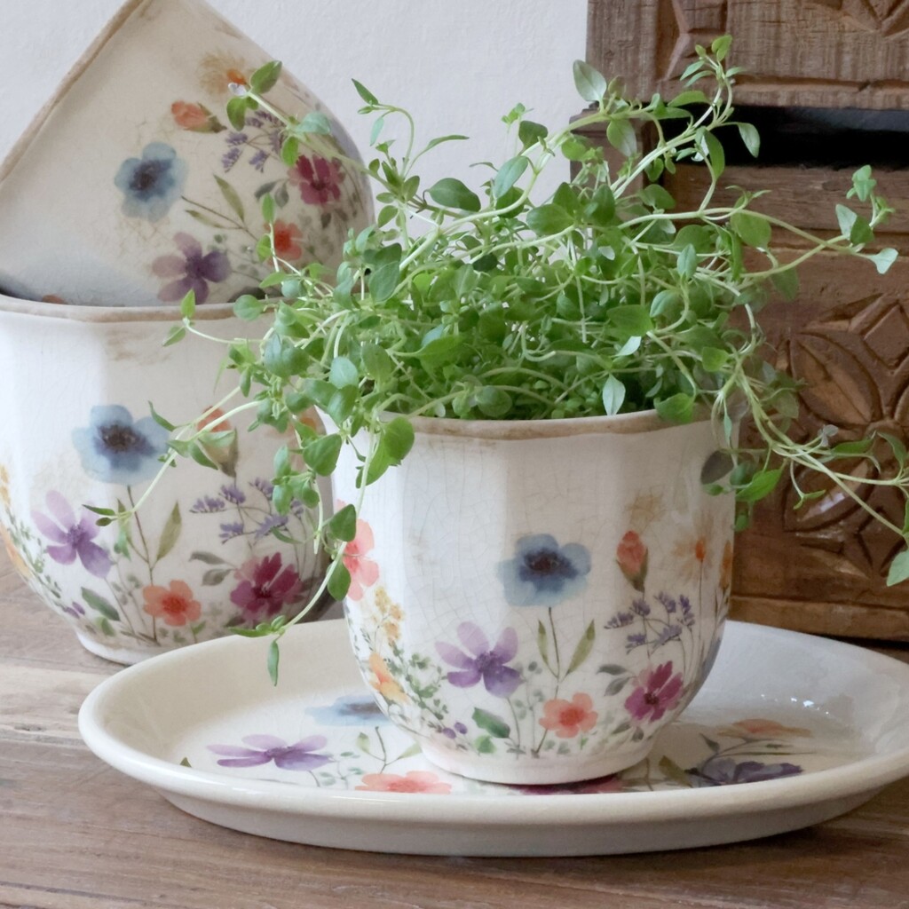 Übertopf Fleurville – Nostalgischer Blumentopf im Landhausstil