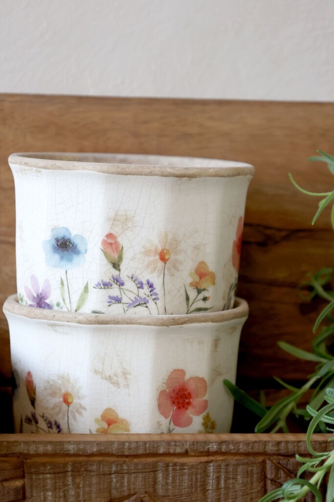 Übertopf Fleurville – Nostalgischer Blumentopf im Landhausstil