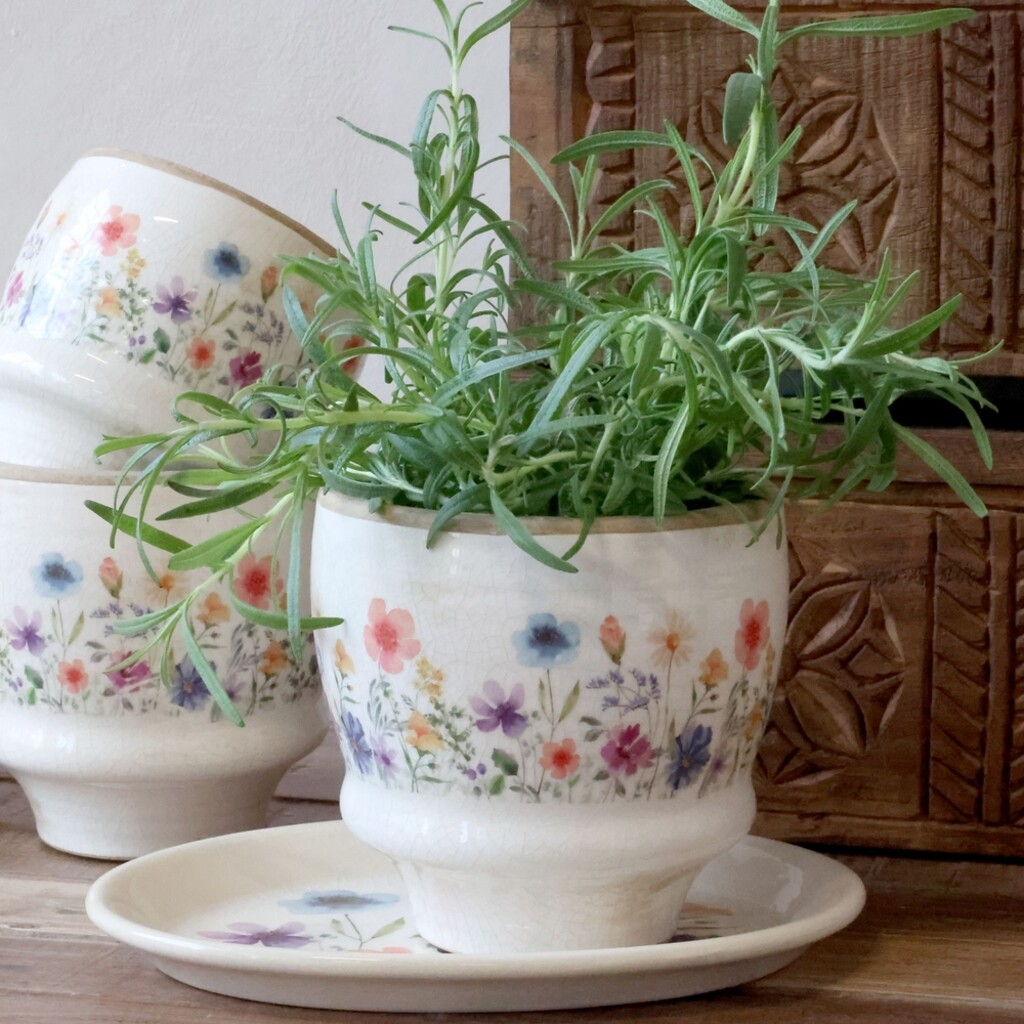 Fleurville Übertopf – Vintage Keramik Blumentopf