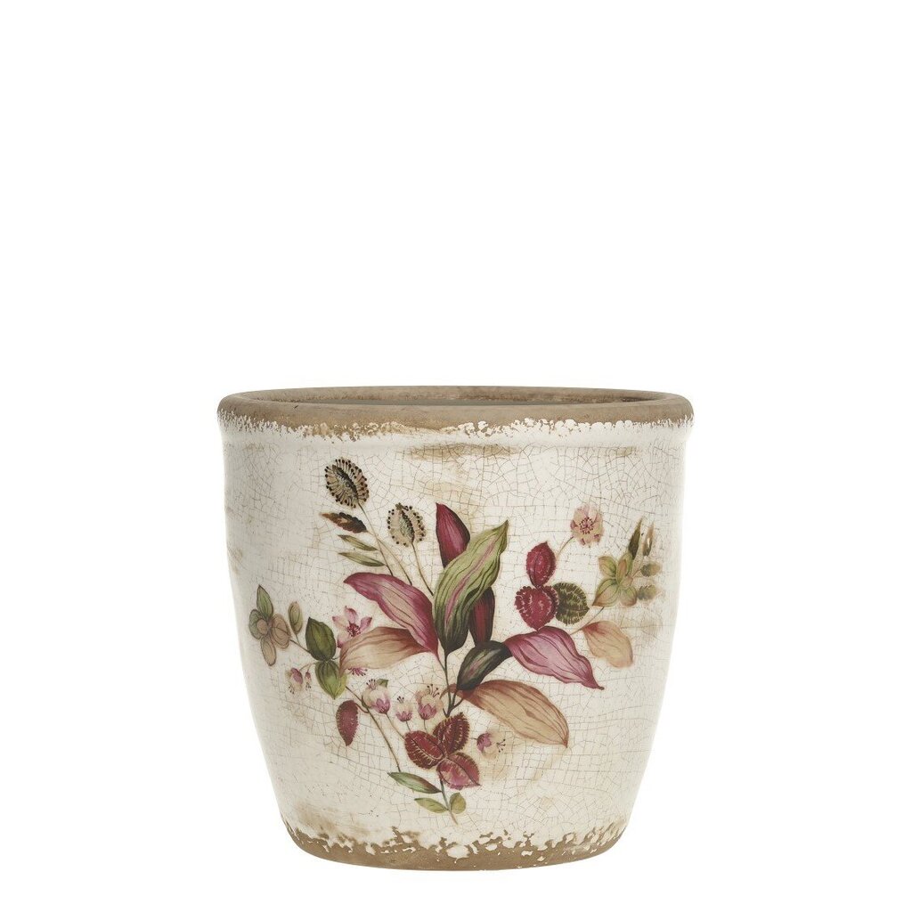 Chic Antique Florac Blumentopf mit pinkem Blumenmotiv online kaufen bei SKANDEKO