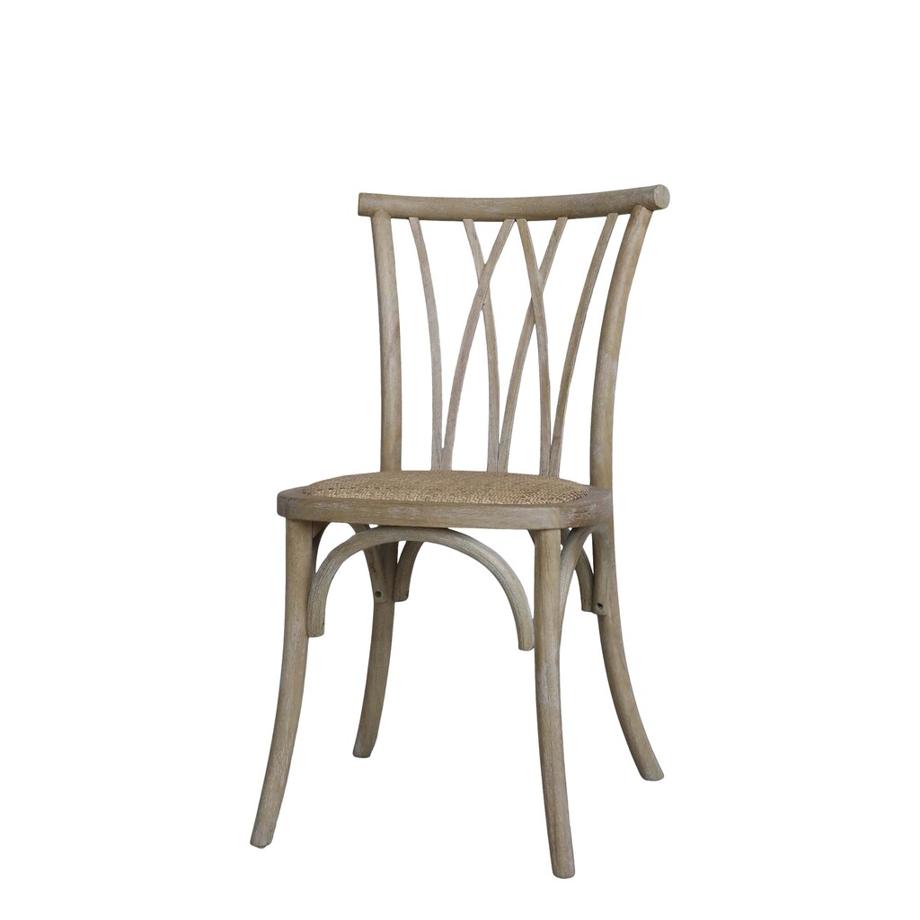 Chic Antique Französische Esstischstuhl mit Geflechtsitz online kaufen bei SKANDEKO