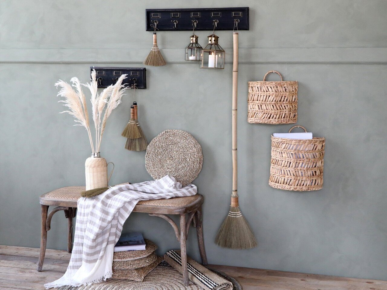 Chic Antique Französische Sitzbank aus Rattan online kaufen bei SKANDEKO (Ansicht 2)