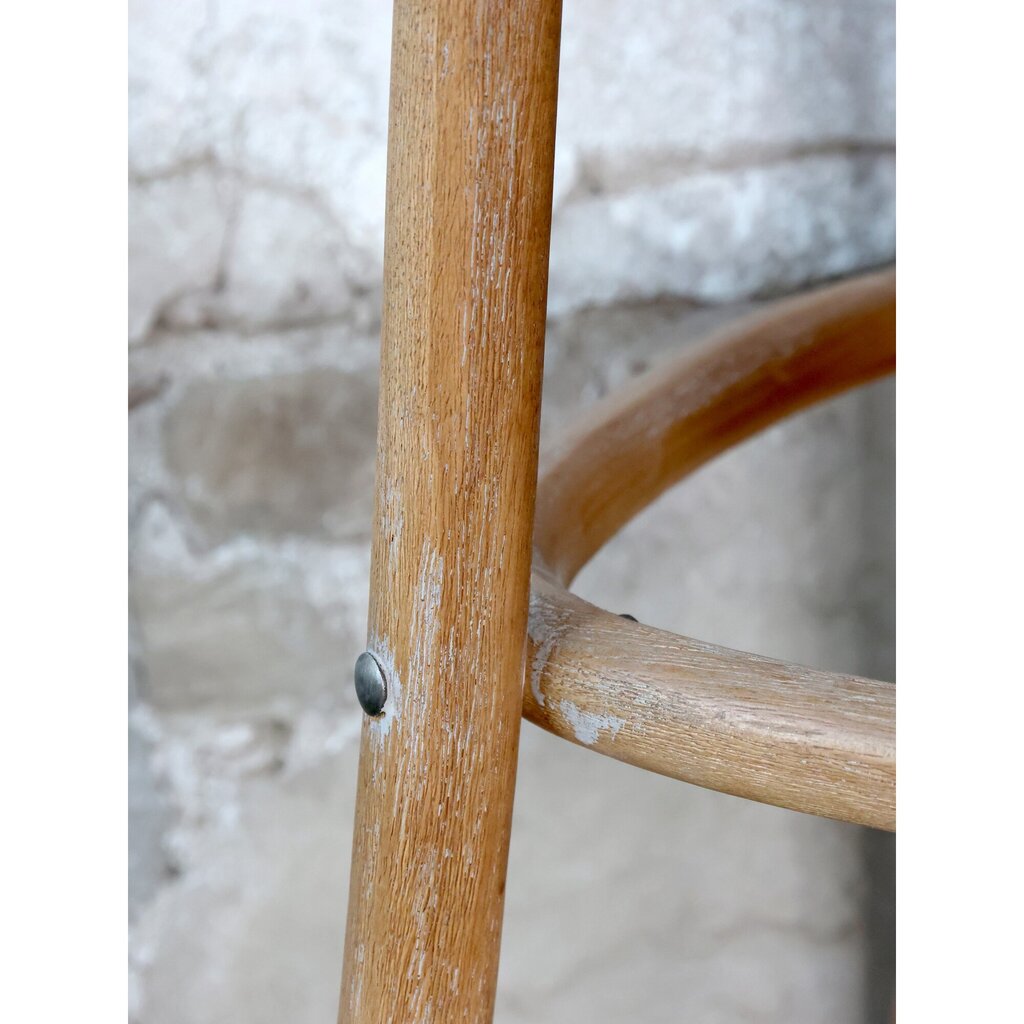 Französischer Barhocker mit Geflechtsitz
