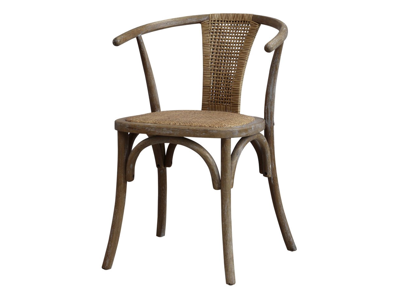 Chic Antique Französischer Essstuhl Flechtsitz online kaufen bei SKANDEKO