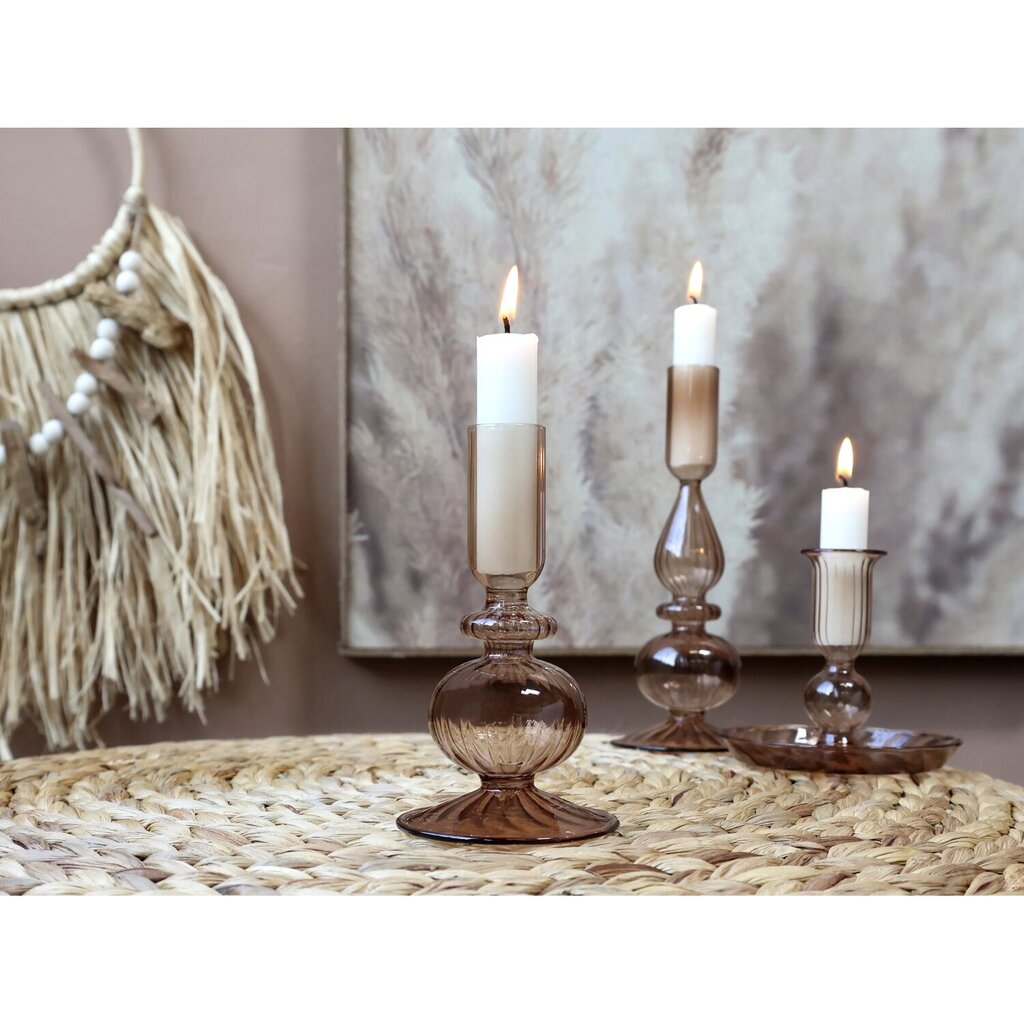 Chic Antique Glas Kerzenständer Karamel online kaufen bei SKANDEKO (Ansicht 2)