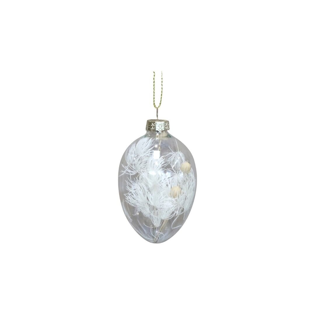 Glasei mit Trockenblume