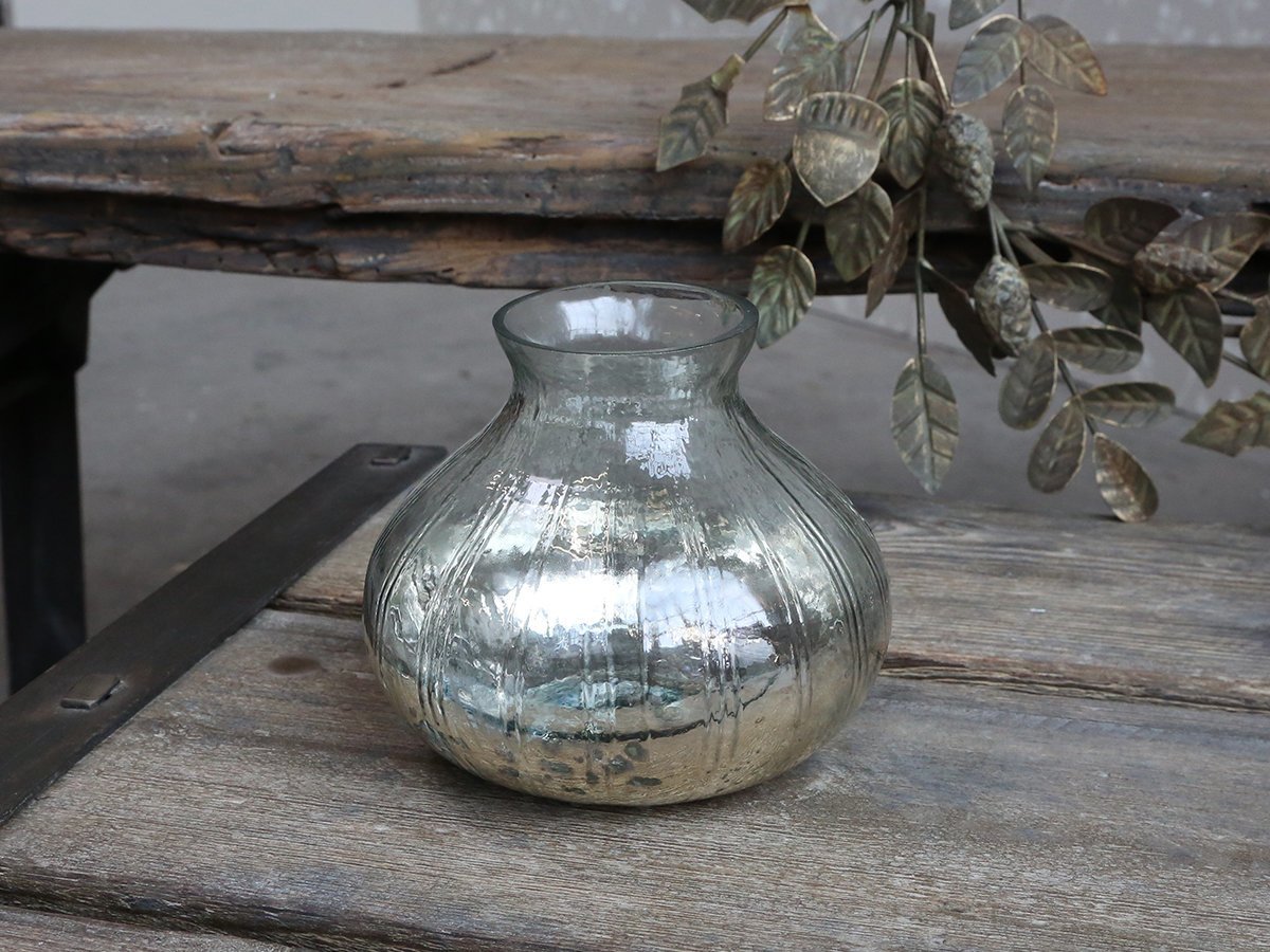 Chic Antique Glasvase Bauernsilber online kaufen bei SKANDEKO (Ansicht 2)