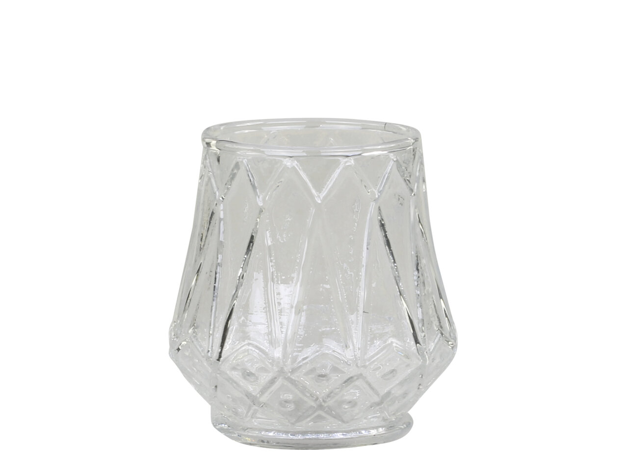 Chic Antique Glasvase mit Diamantmuster online kaufen bei SKANDEKO