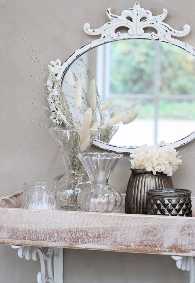 Chic Antique Glasvase mit Diamantmuster online kaufen bei SKANDEKO (Ansicht 2)