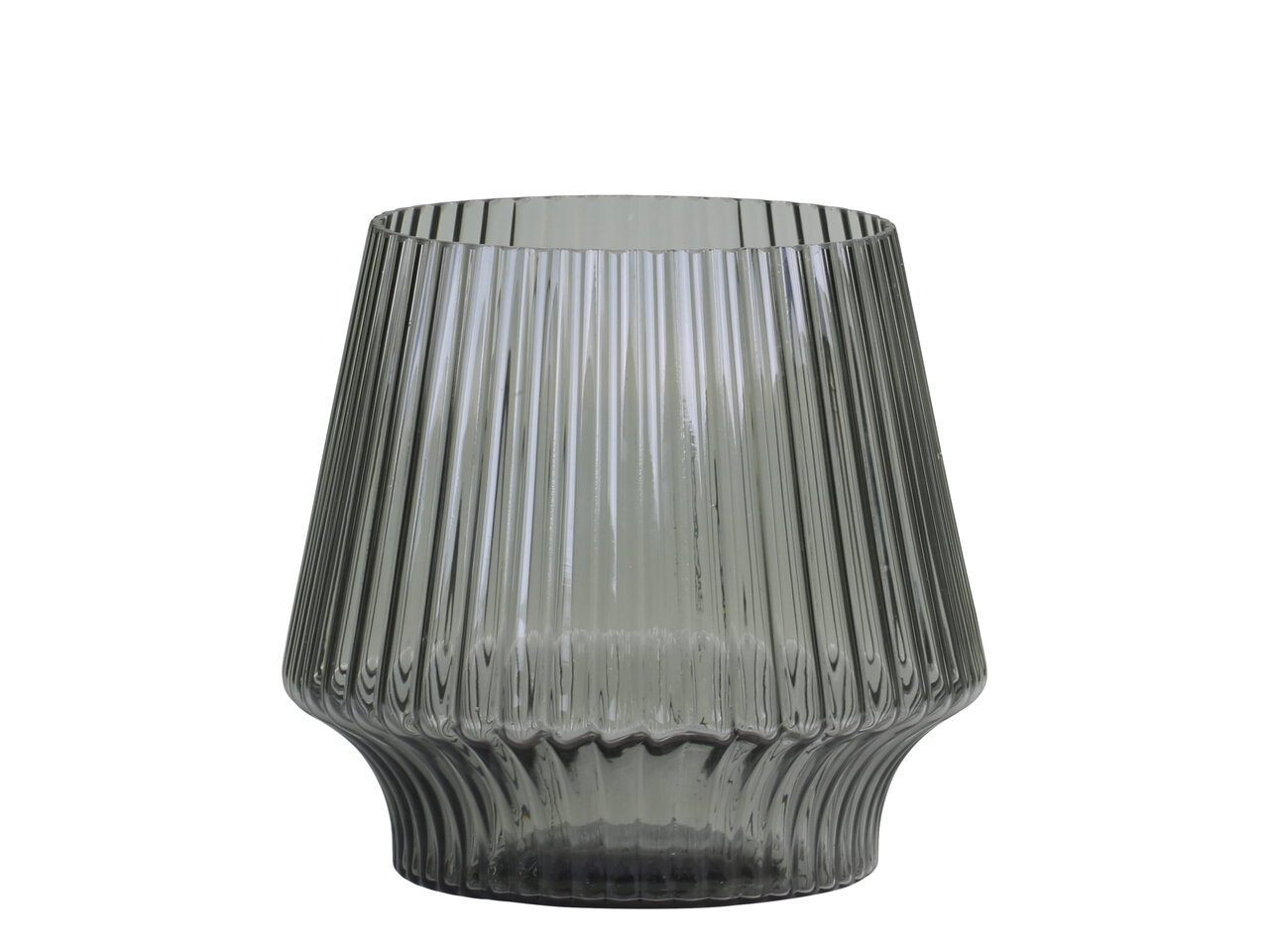 Chic Antique Glasvase mit Rillen online kaufen bei SKANDEKO