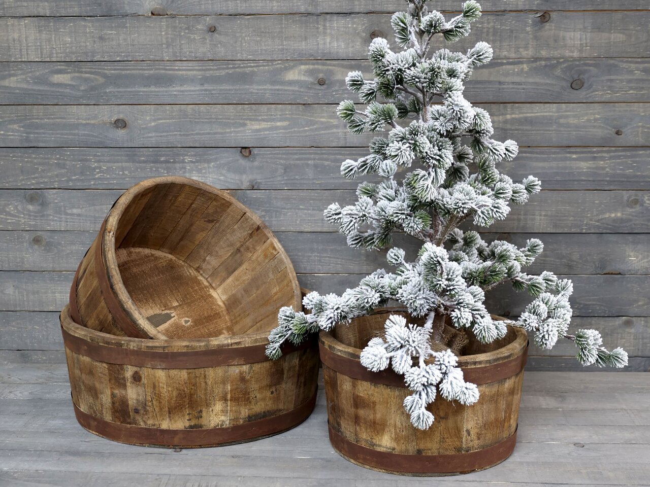 Chic Antique Grimaud alte Holzwanne online kaufen bei SKANDEKO (Ansicht 2)