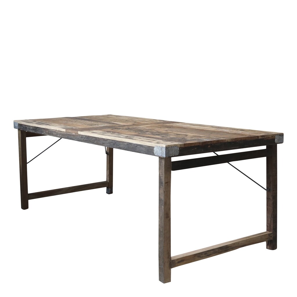 Chic Antique Grimaud großer alter Esstisch aus Holz online kaufen bei SKANDEKO