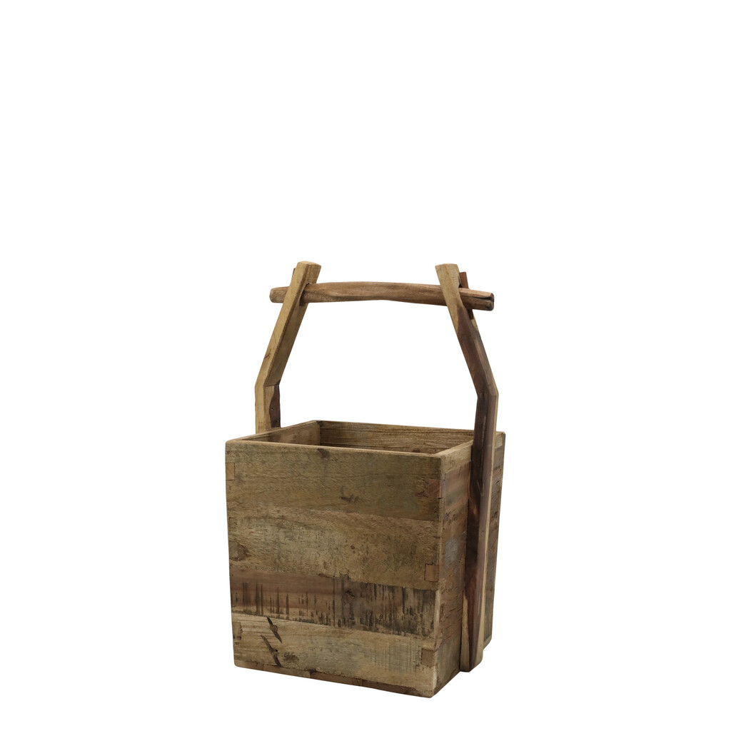 Chic Antique Grimaud Kasten mit Henkel – Rustikale Holzkiste aus Altholz online kaufen bei SKANDEKO