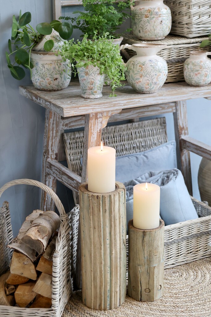 Chic Antique Grimaud Kerzenständer aus Recyclingholz online kaufen bei SKANDEKO (Ansicht 2)