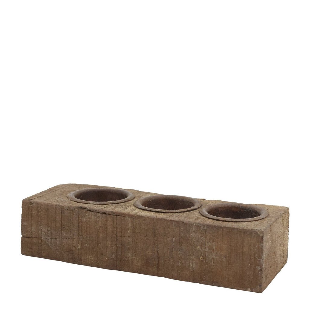 Chic Antique Grimaud Kerzenständer aus reyceltem Holz online kaufen bei SKANDEKO