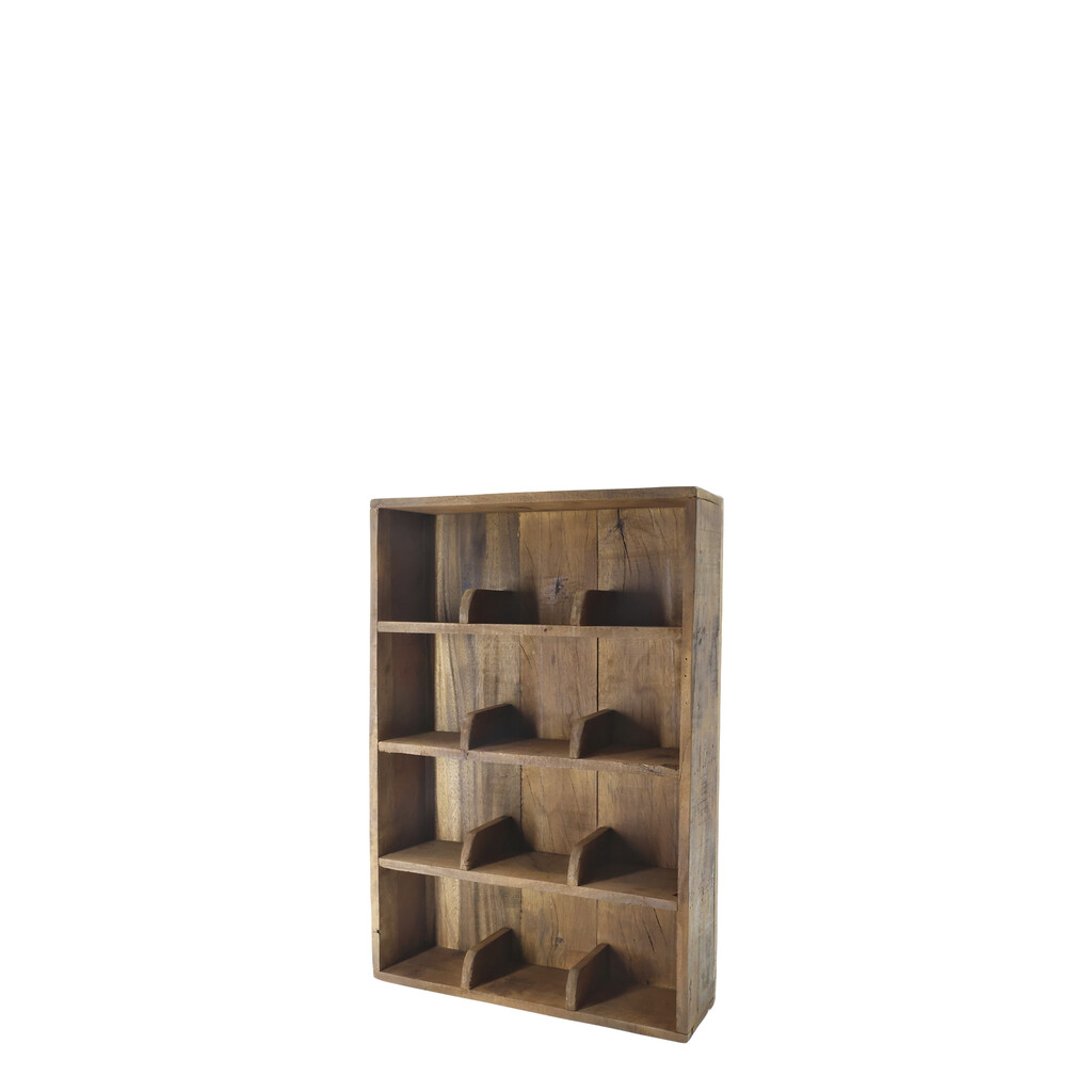 Chic Antique Grimaud Wandregal aus Recyclingholz mit Fächern, Becherregal online kaufen bei SKANDEKO