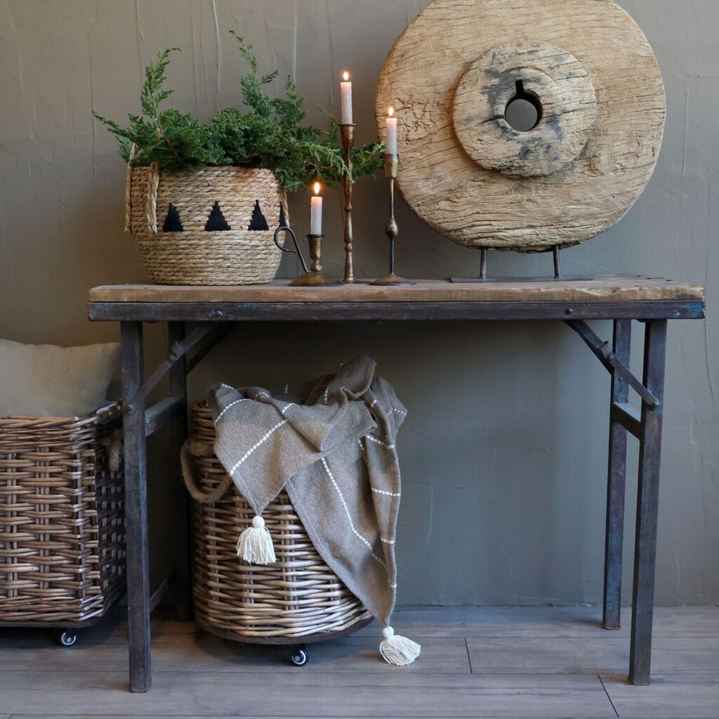 Chic Antique Grimaud Tisch aus Recyclingholz mit Eisenring online kaufen bei SKANDEKO (Ansicht 2)