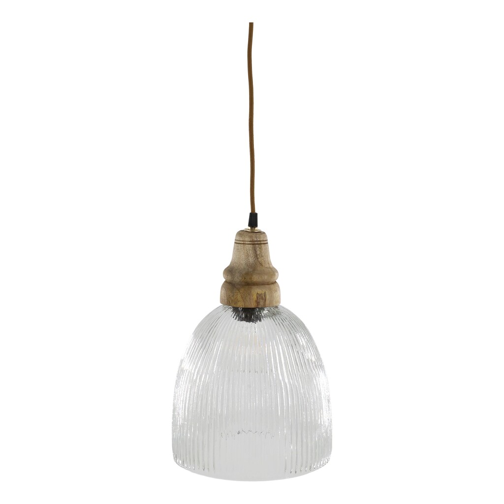 Chic Antique Hängelampe mit Holzzierhülse online kaufen bei SKANDEKO