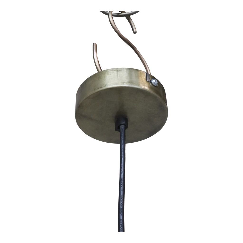 Hängelampe oval aus Rattangeflecht