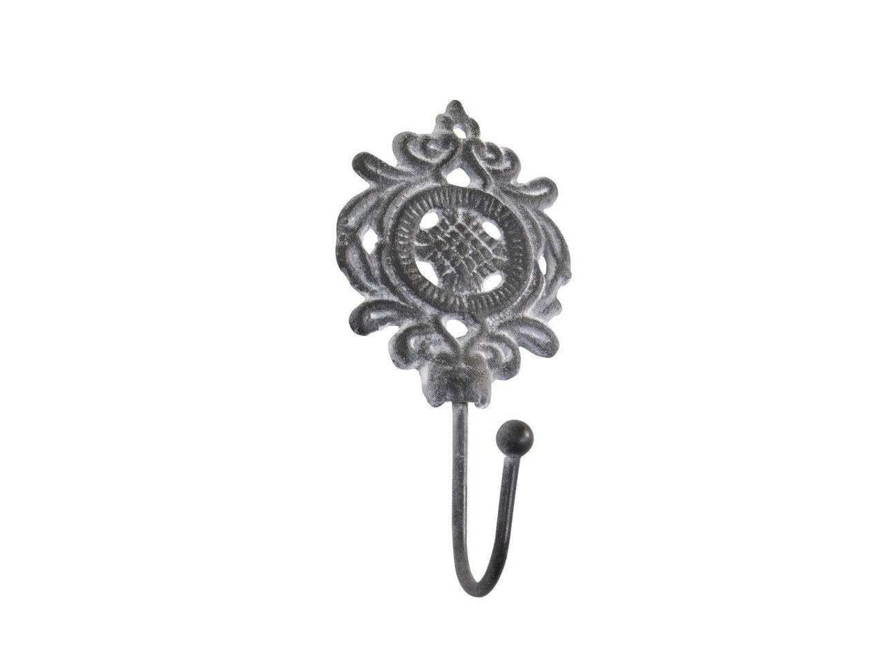 Chic Antique Haken mit Dekor antik grau online kaufen bei SKANDEKO