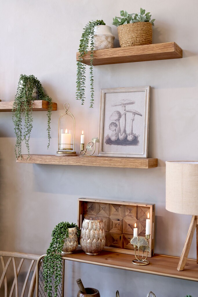 Chic Antique Halterloses Regalbrett aus Holz online kaufen bei SKANDEKO (Ansicht 2)